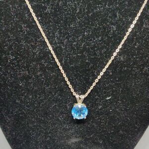 Blue Pendant 925 Sterling Silver Necklace